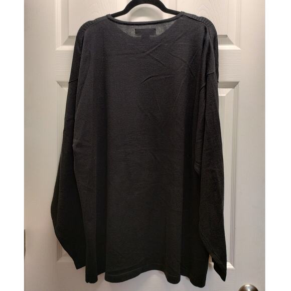 Vintage Bert Pulitzer Men's Size 2XLT Black Striped Classic Pullover Sweater - Picture 2 of 3